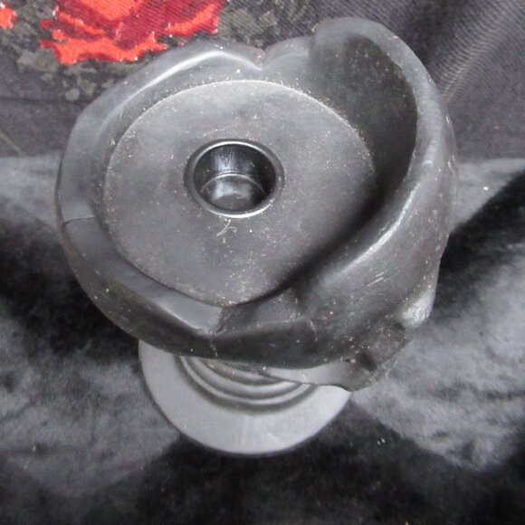 Black Matte Skull Candle Holder for Pillar or Taper Candle - Picture 5 of 5
